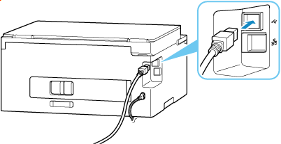 USB 케이블을 사용하는 프린터